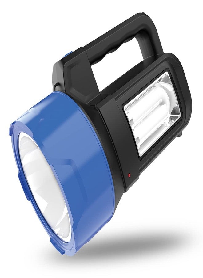 Pick Ur Needs Emergency Long Range Search Torch Light 125W Rechargeable with Blinker + Side Light (Blue) - Image 1